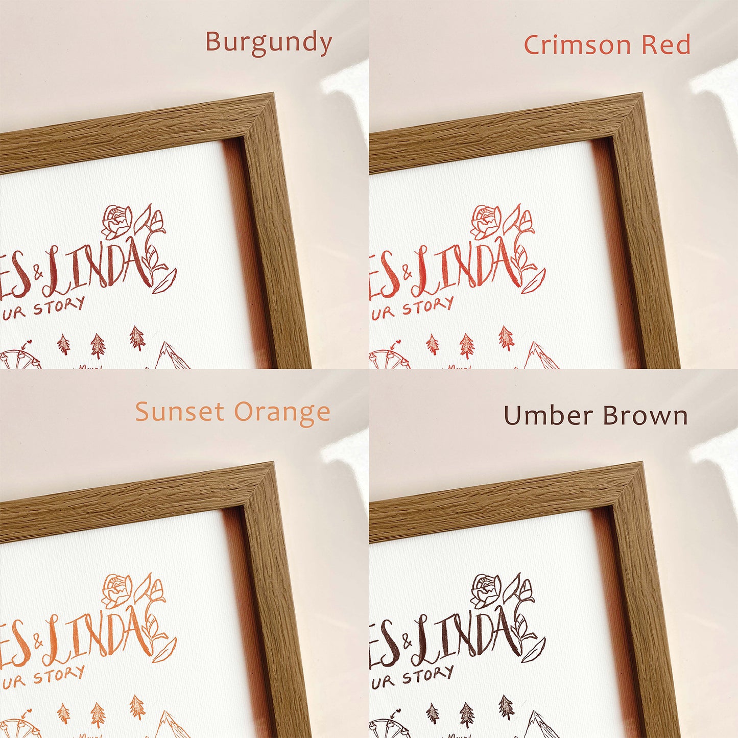 Digital Custom Love Story Map