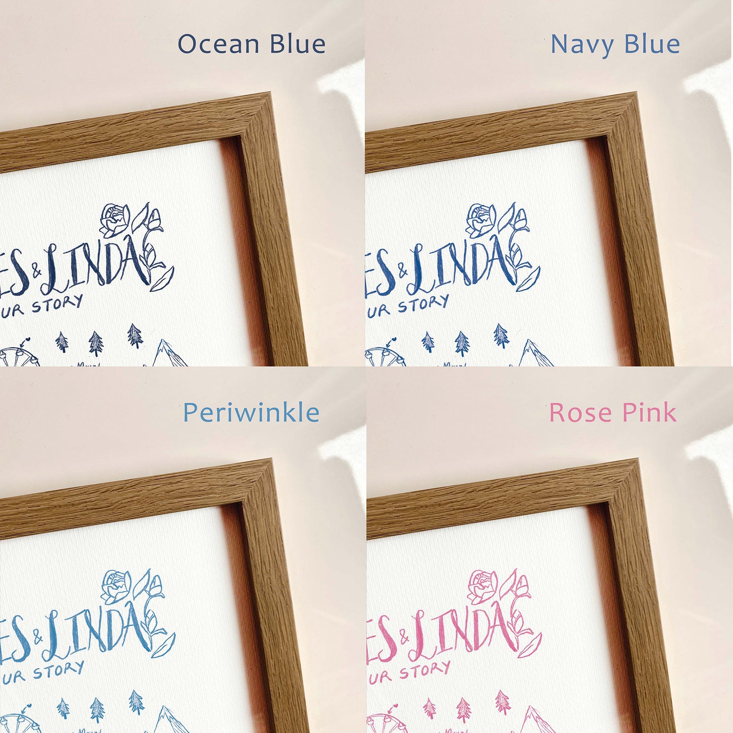 Digital Custom Love Story Map