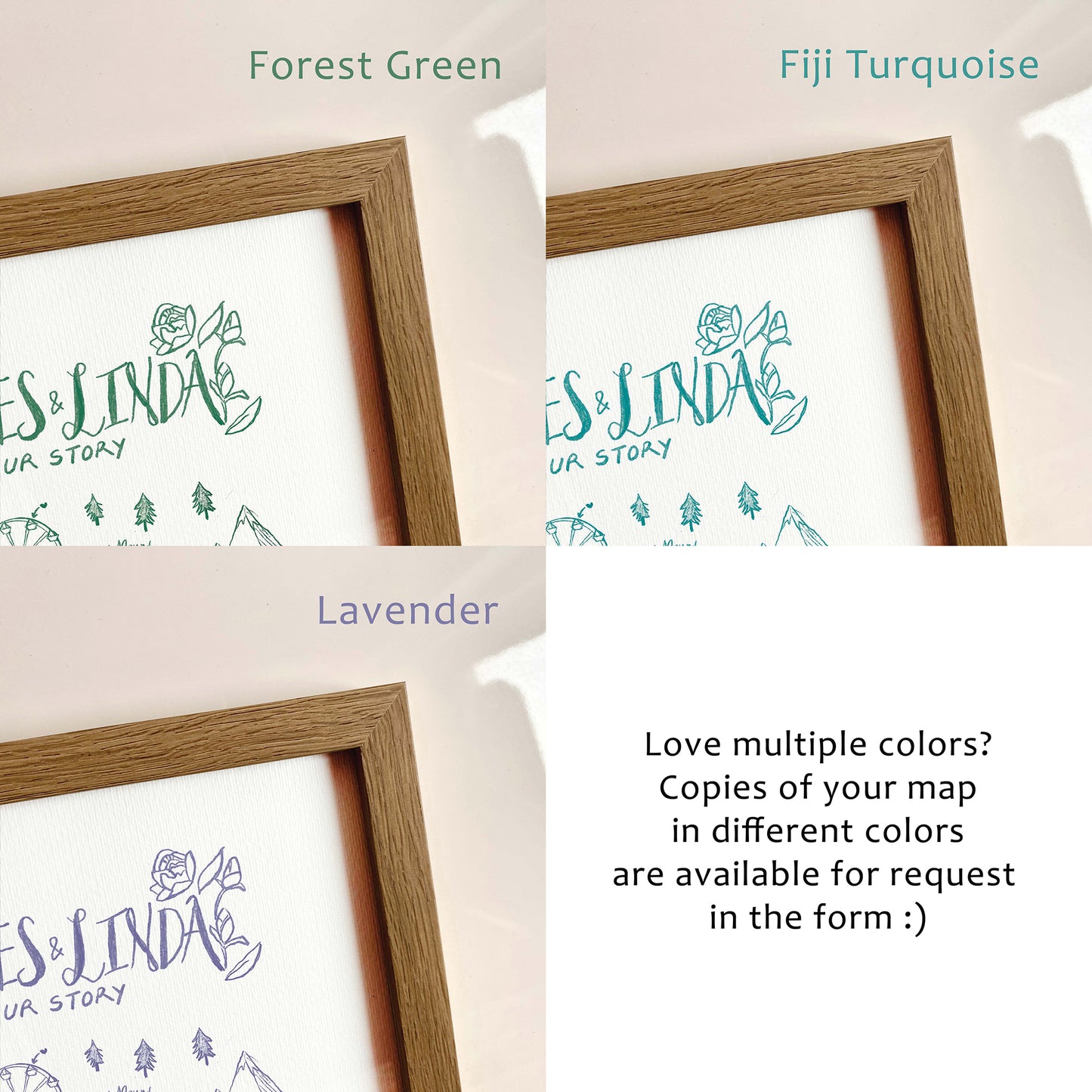 Digital Custom Love Story Map