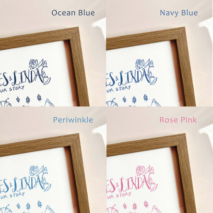 Digital Custom Love Story Map